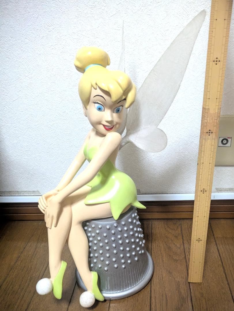 激レア！海外ティンカー・ベル 置物 約46cm 電源アダプター付き