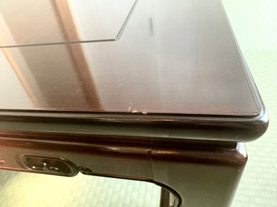 平安家具・昭和レトロ座卓｜天然木アサメラ 材・脚取り外し可|ヴィンテージ