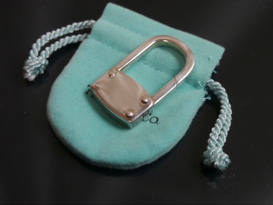 極上品 ティファニー キーリング カラビナ 南京錠 パドロック シルバー925