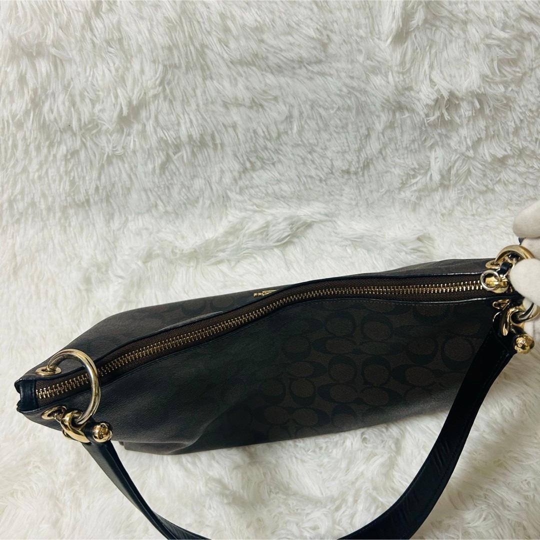 コーチ シグネチャーワンショルダーバッグ 肩掛け パイソン ブラウン