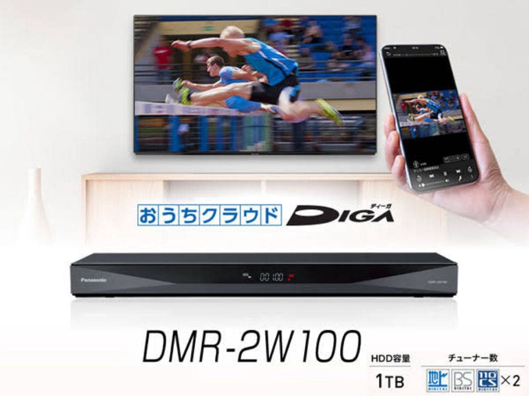 【未開封品】パナソニックブルーレイレコーダーDMR-2W100