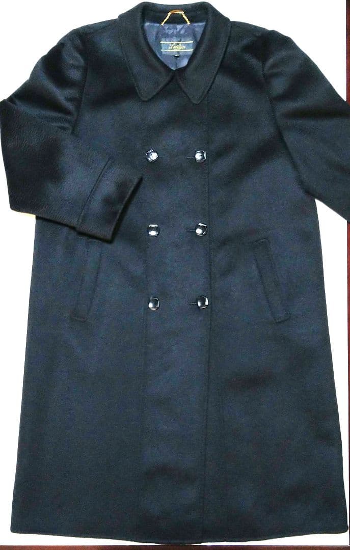 レリアン　カシミヤ100％　ダブルコート　ピーコート　13＋　黒【着用３回程度】