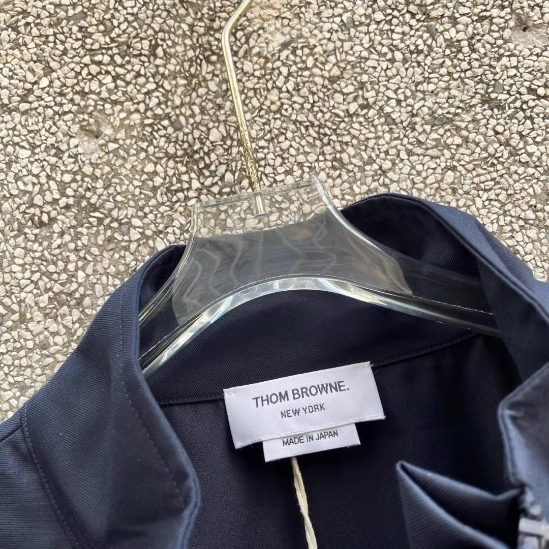 ネイビー ストライプ ナイロンジャケット