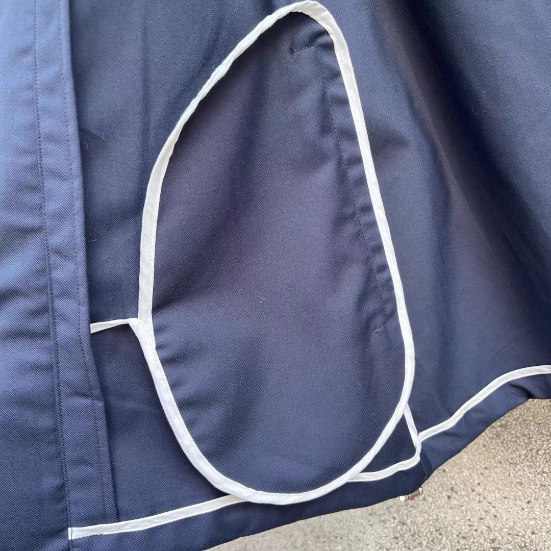 ネイビー ストライプ ナイロンジャケット