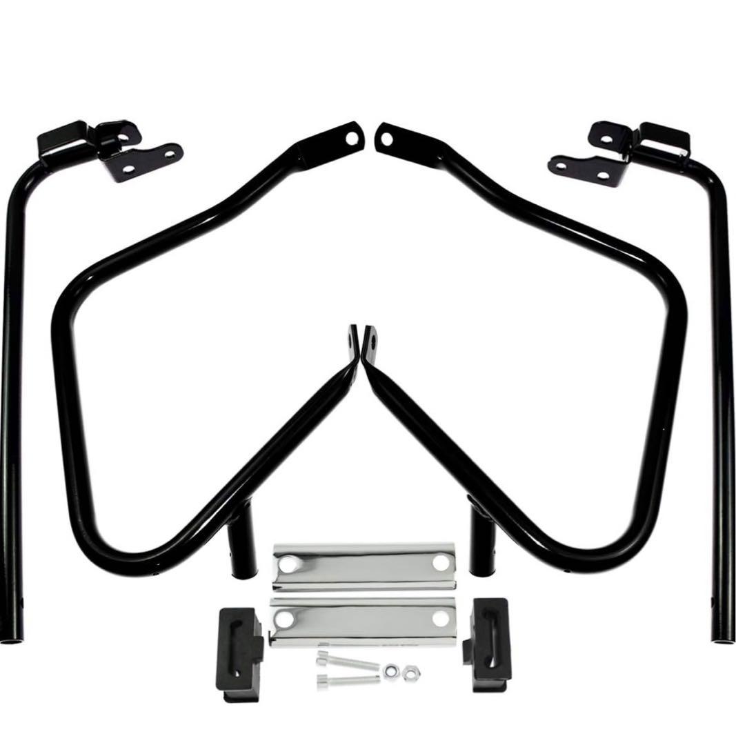 オートバイ バイク サドルバッグ ブラケット ガードバー セット ハーレー