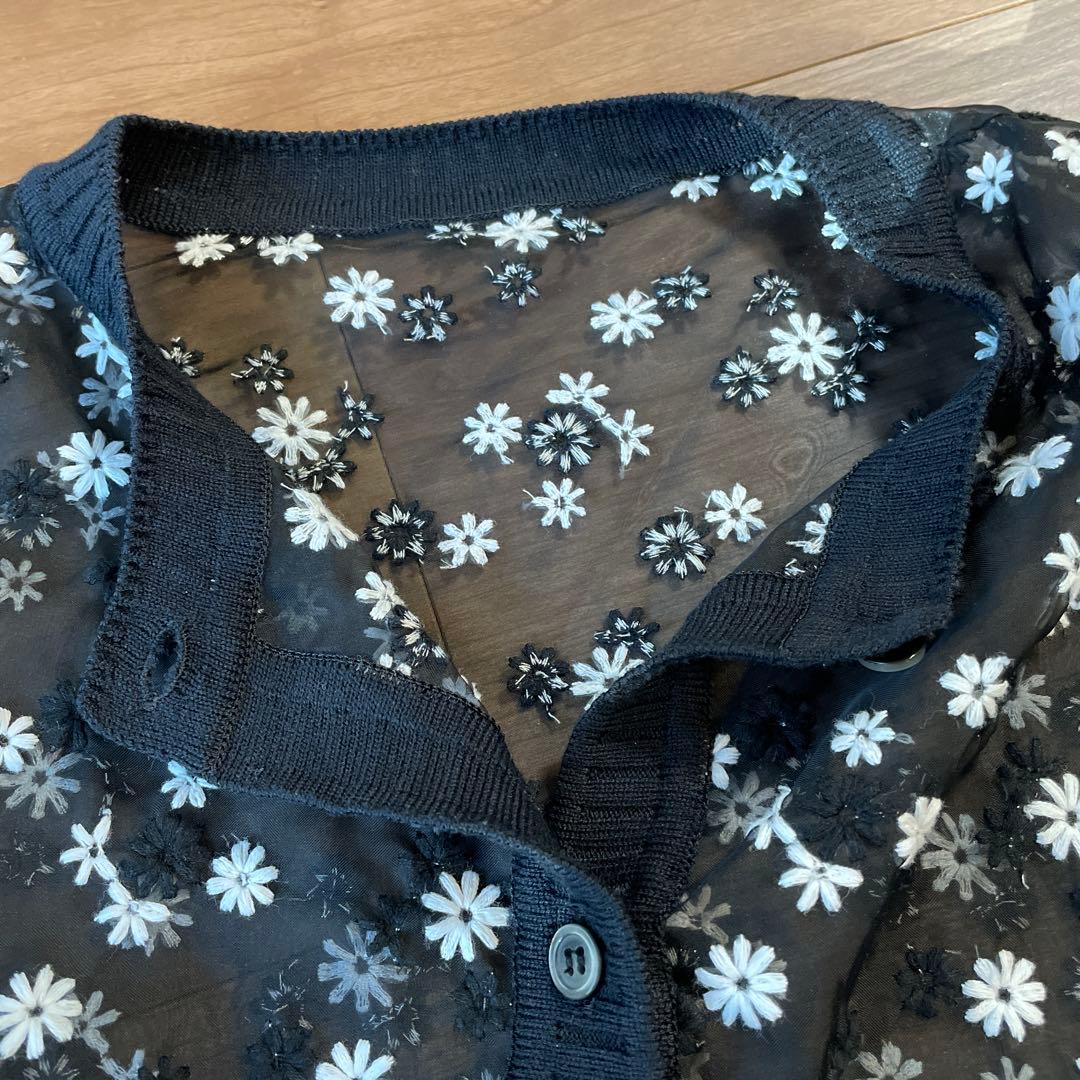 trefle+1 マーガレットカーディガン　黒