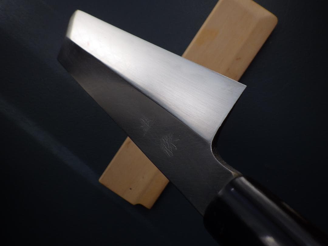 東型薄刃包丁★正義作★本水牛天然木柄★㊨手研ぎ済み・堺打刃物▲記名有▲