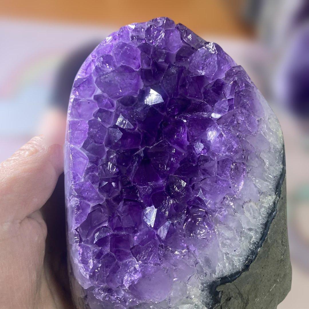 【極上】ウルグアイ産アメジストクラスター1528g絶品超濃い超美しい 幸運水晶
