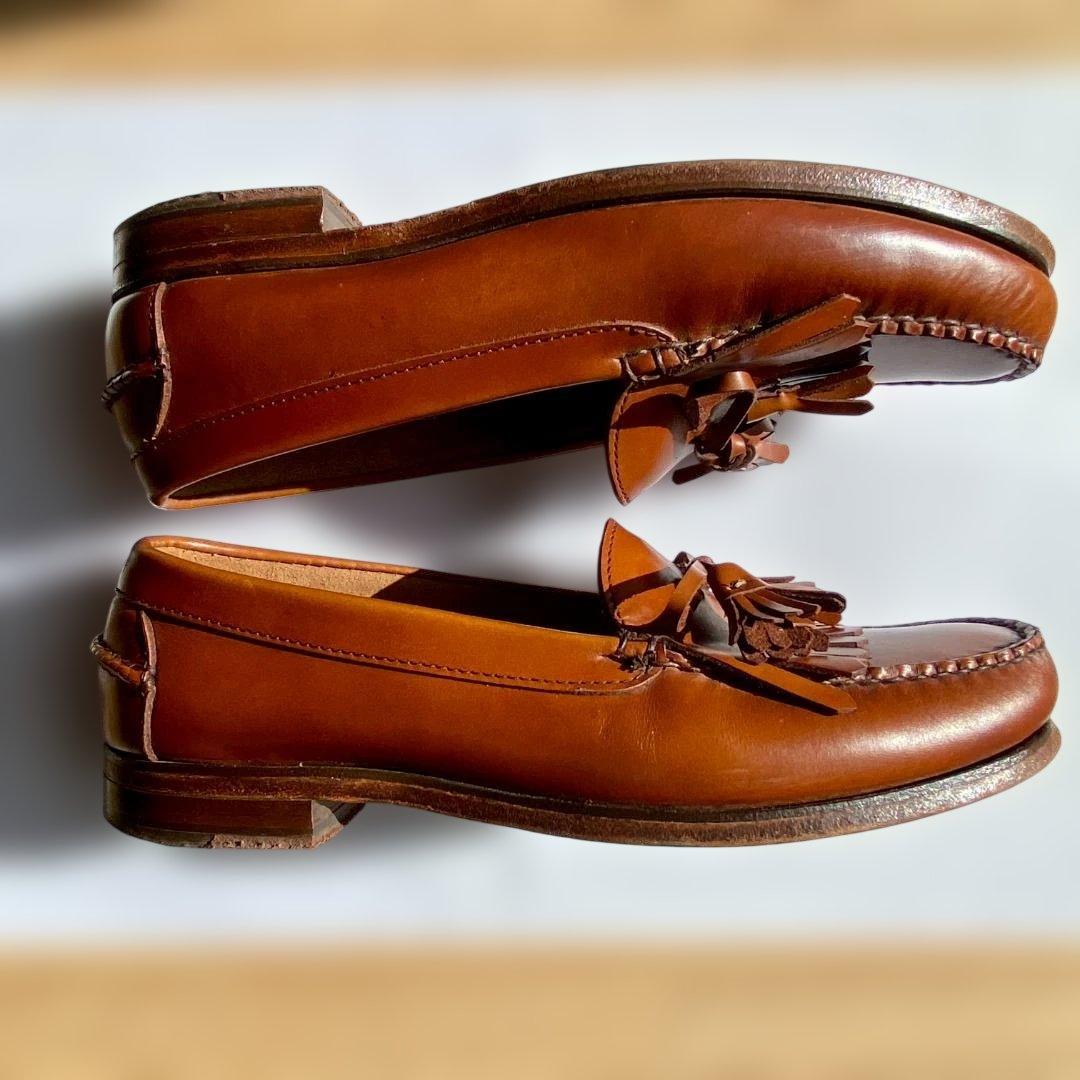 ★ＵＳＡ製 ラルフローレン★ タッセル フリンジ ローファー US8.5 茶色