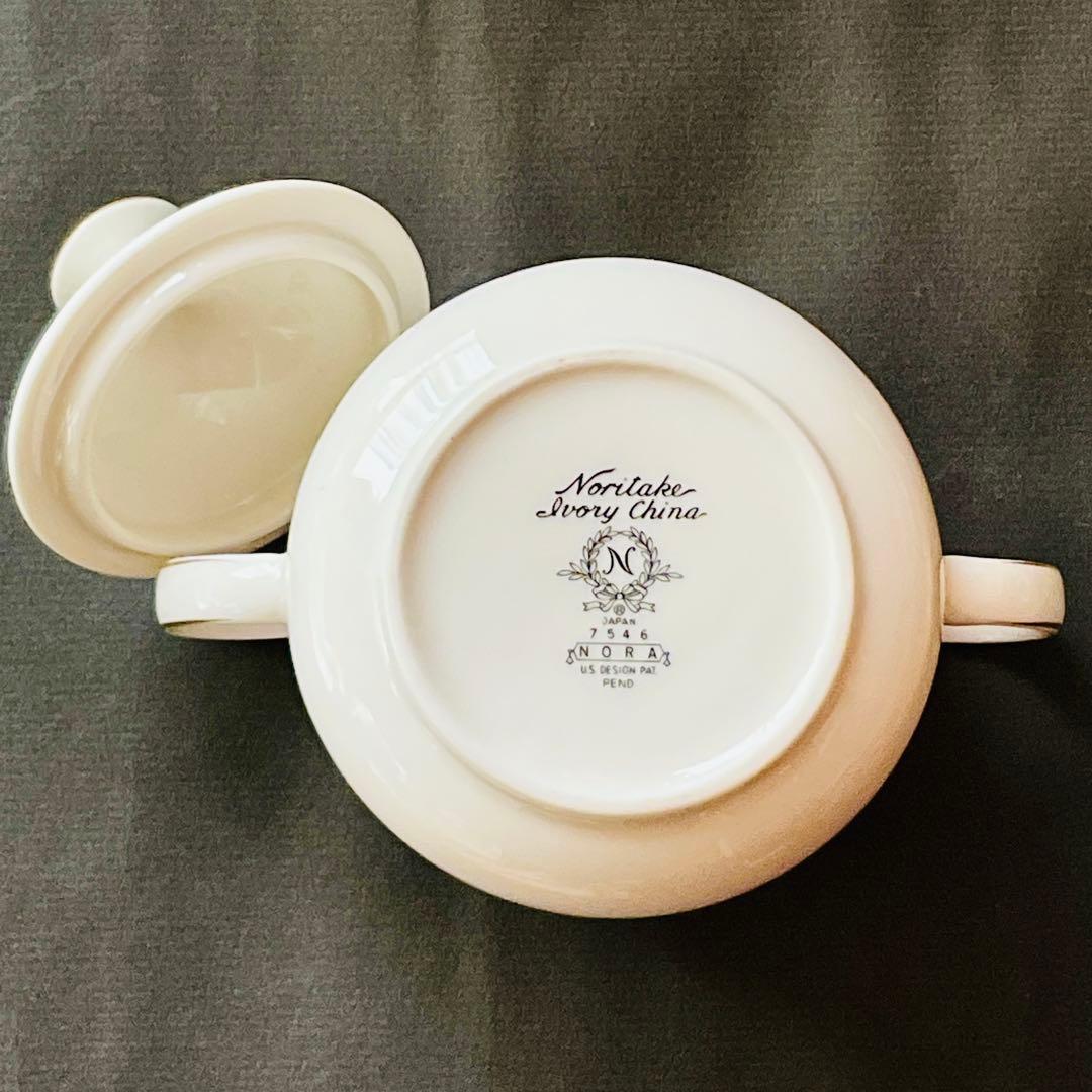 ノリタケ アイボリーチャイナ NORA 白薔薇　金彩　ティーセット 6人分