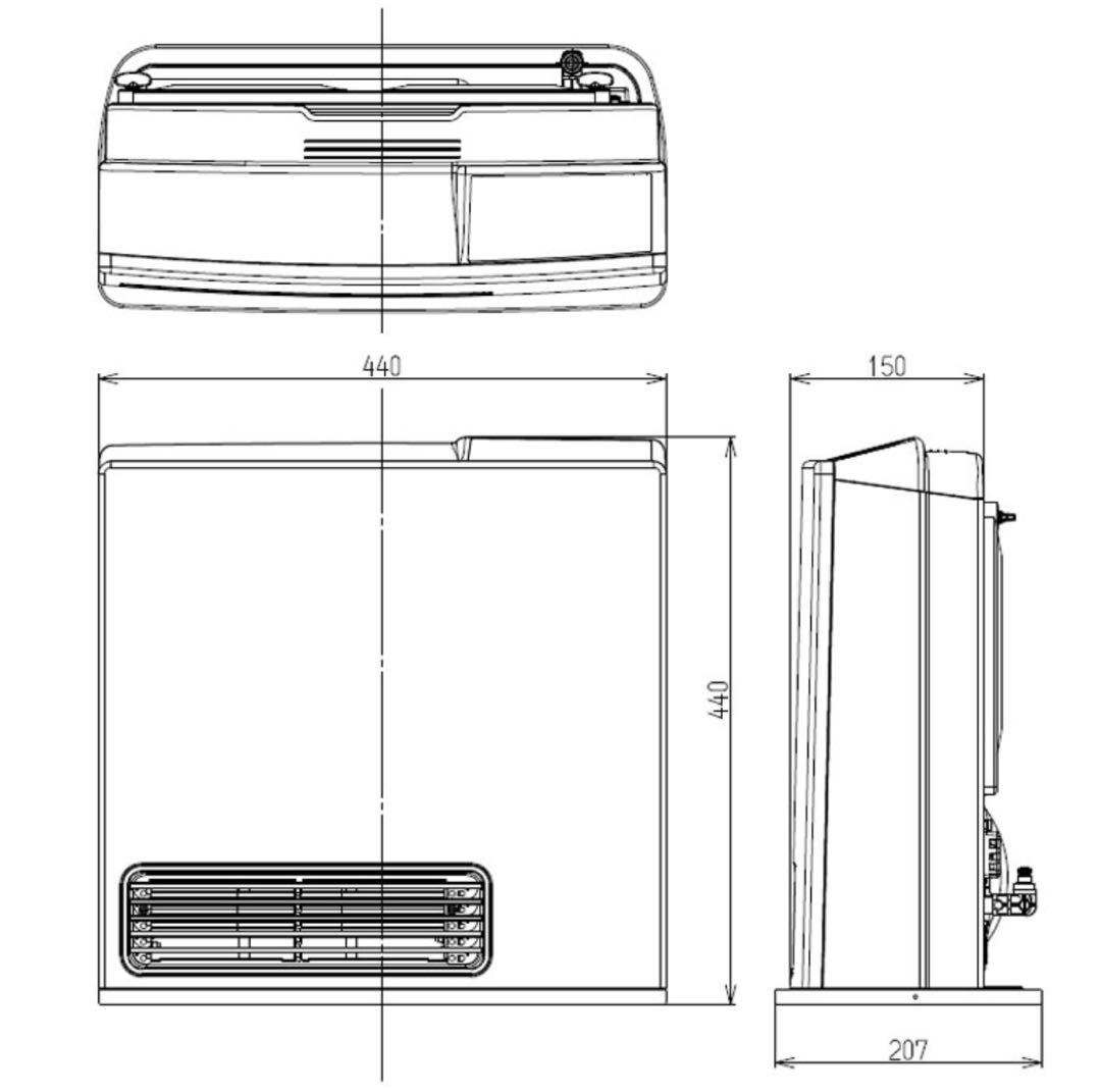 都市ガス　ガスファンヒーター　リンナイ