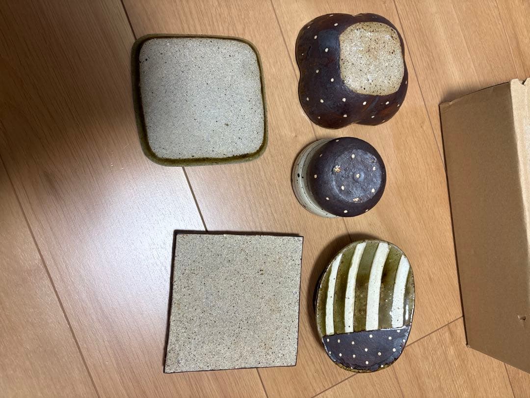 【新品・未使用】笠間焼　阿部誠　陶器皿セット