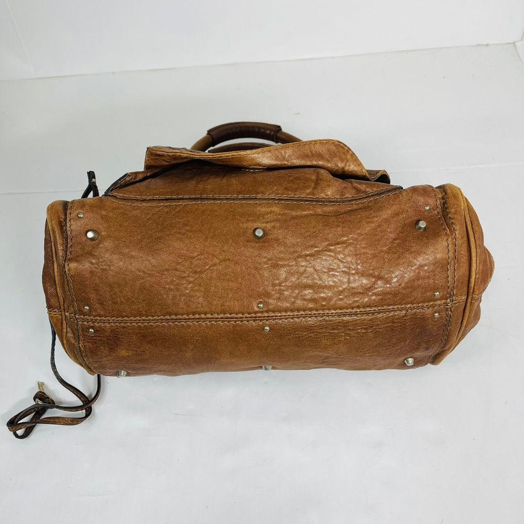 希少 Chloé クロエ パディントン レザー ハンドバッグ パドロック 茶