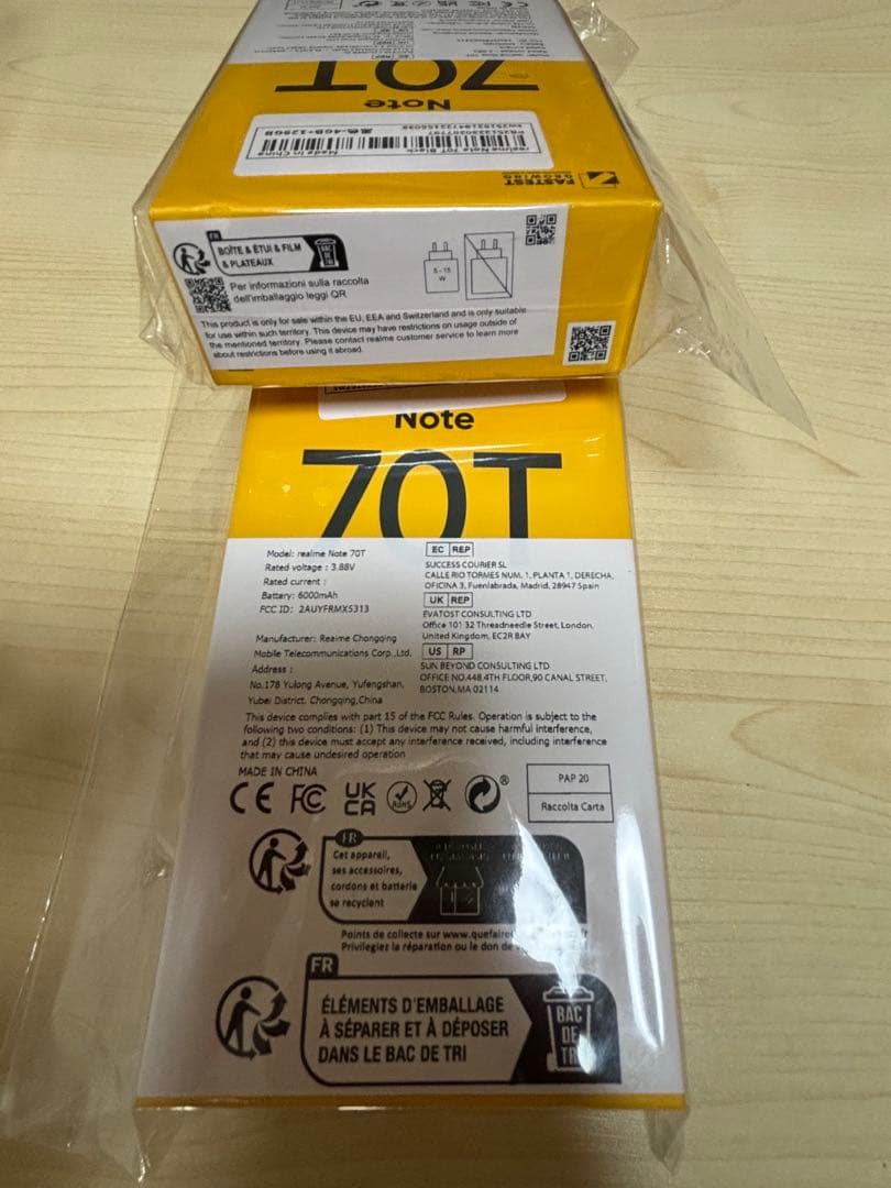 realme Note 70T 本体 RAM 4GB/128GB 2台セット