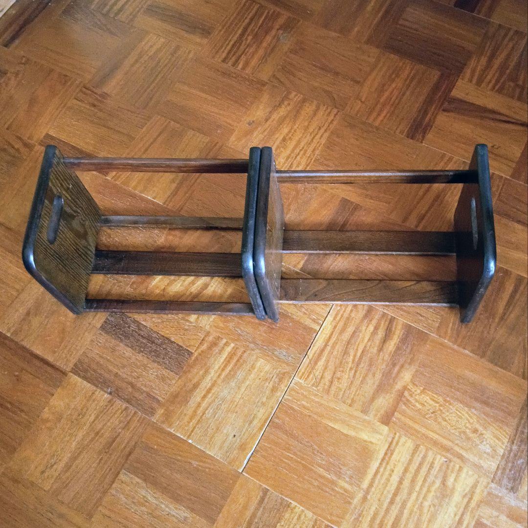 木製3段本棚 ダークブラウン