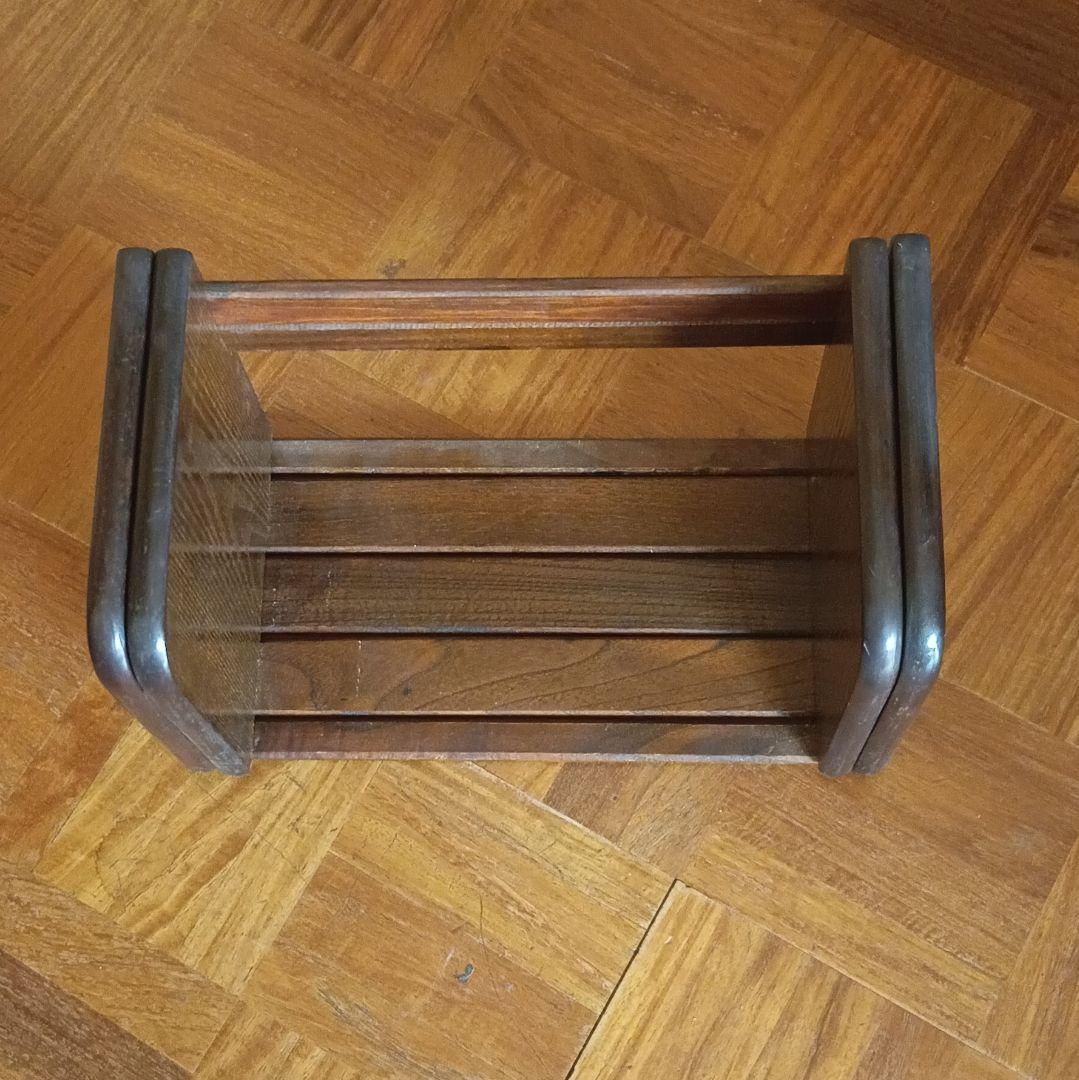 木製3段本棚 ダークブラウン