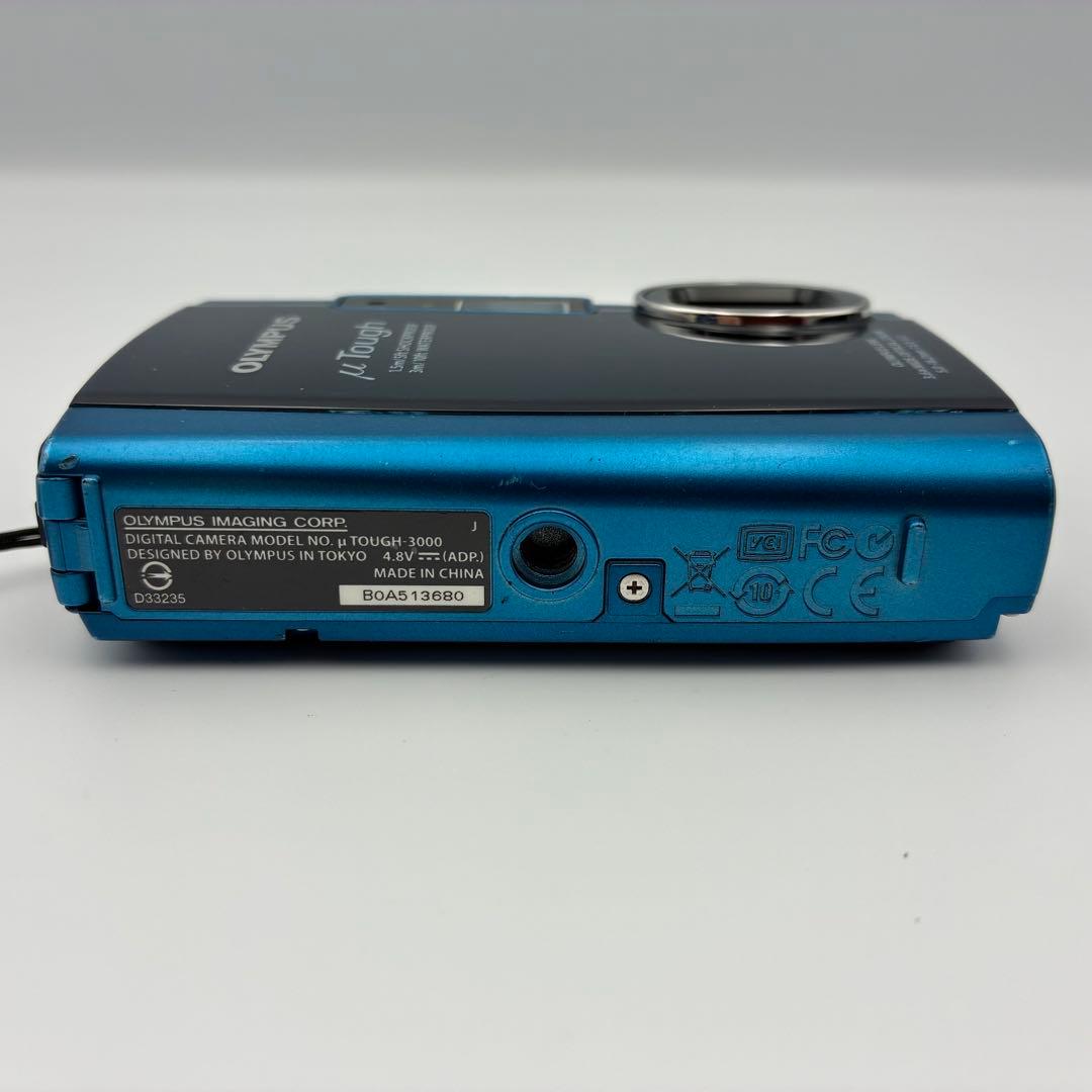 防水・内蔵メモリ1GB OLYMPUS μ TOUGH-3000 動作品 ブルー