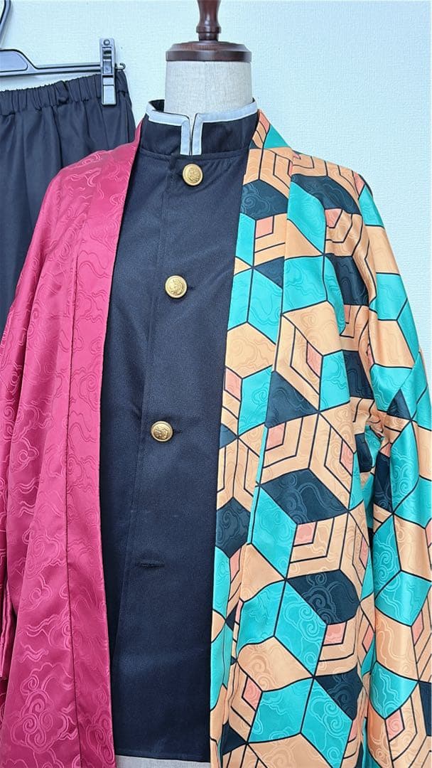 鬼滅の刃 冨岡義勇　衣装　ウィッグ付きフルセット