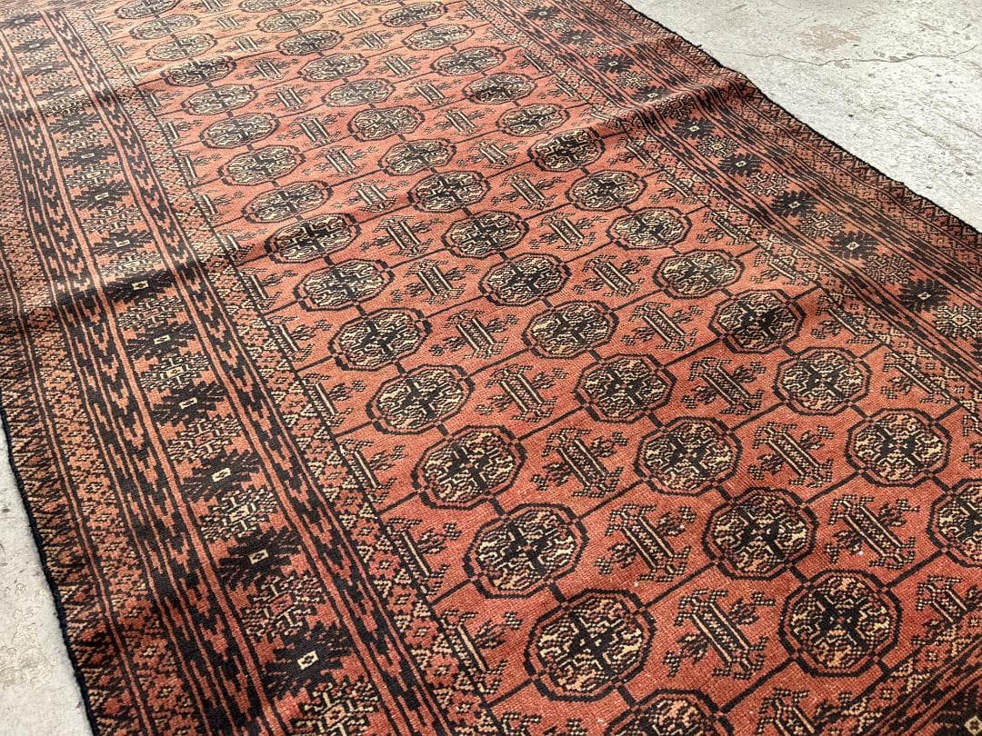 【80's Vintage rug】190×111cm　アフガン　トルクメン