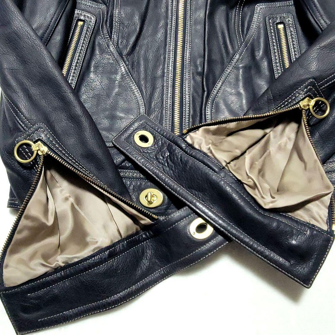 【こいあたまか】さん専用✨コーチ　レザージャケット 羊革 シングル ターンロック