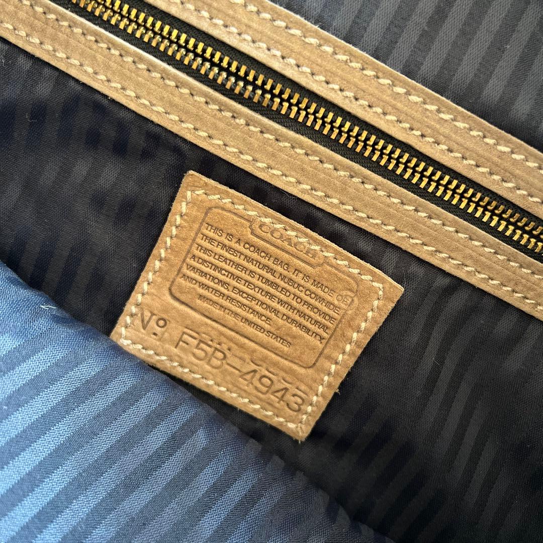 COACH ベージュ レザー ショルダーバッグ　オールドコーチ