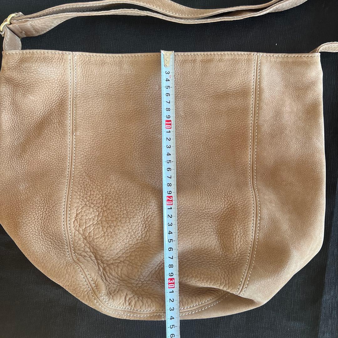 COACH ベージュ レザー ショルダーバッグ　オールドコーチ