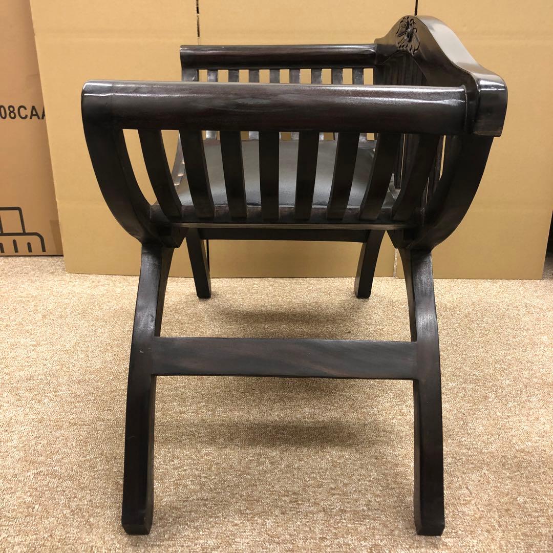 アジアンスタイル カルティニチェア ベンチ 彫刻 椅子 木製 スツール バリ家具