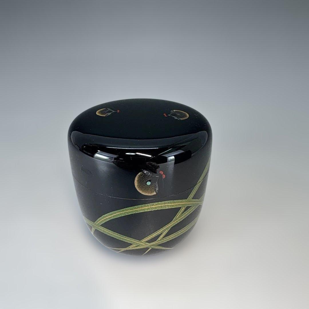 【中古品】西村宗利造　蛍蒔絵　中棗（共箱）