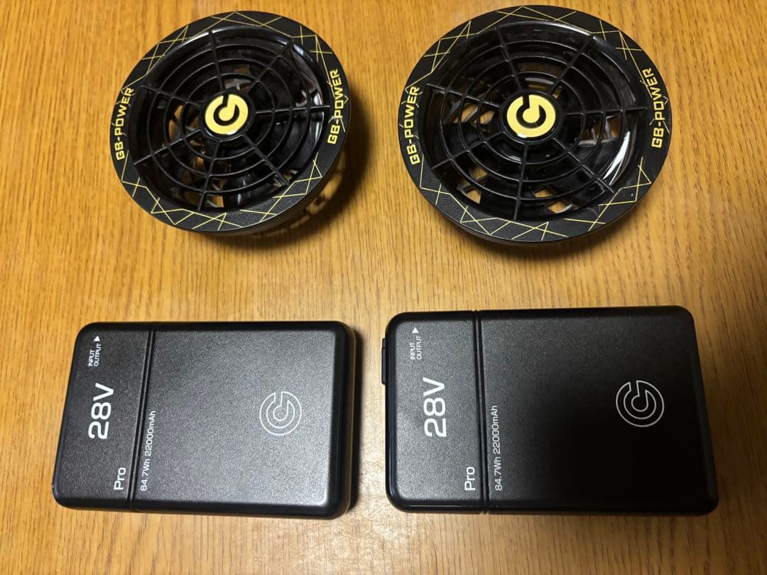長信ジャパン28vファン、バッテリー2個セット