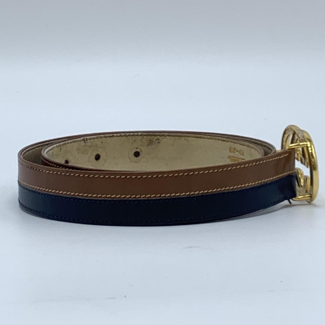 グッチ ベルト 本革 レザー バックル ゴールド金具 インターロッキングG