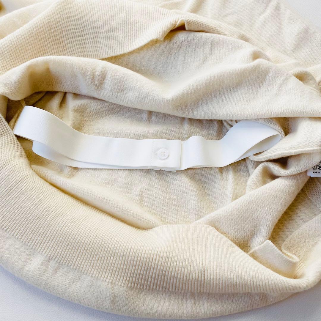 【新品未使用】モラビト　ニットワンピース　ボールチェーン装飾　カシミヤ100％