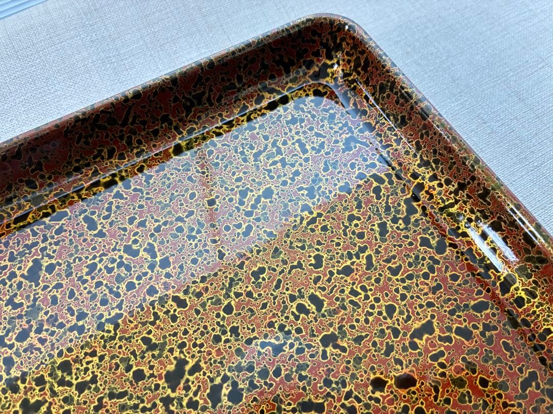 昭和レトロ 津軽塗 角膳漆器 [約35㎝] 8枚セット 和食器 業務用にも