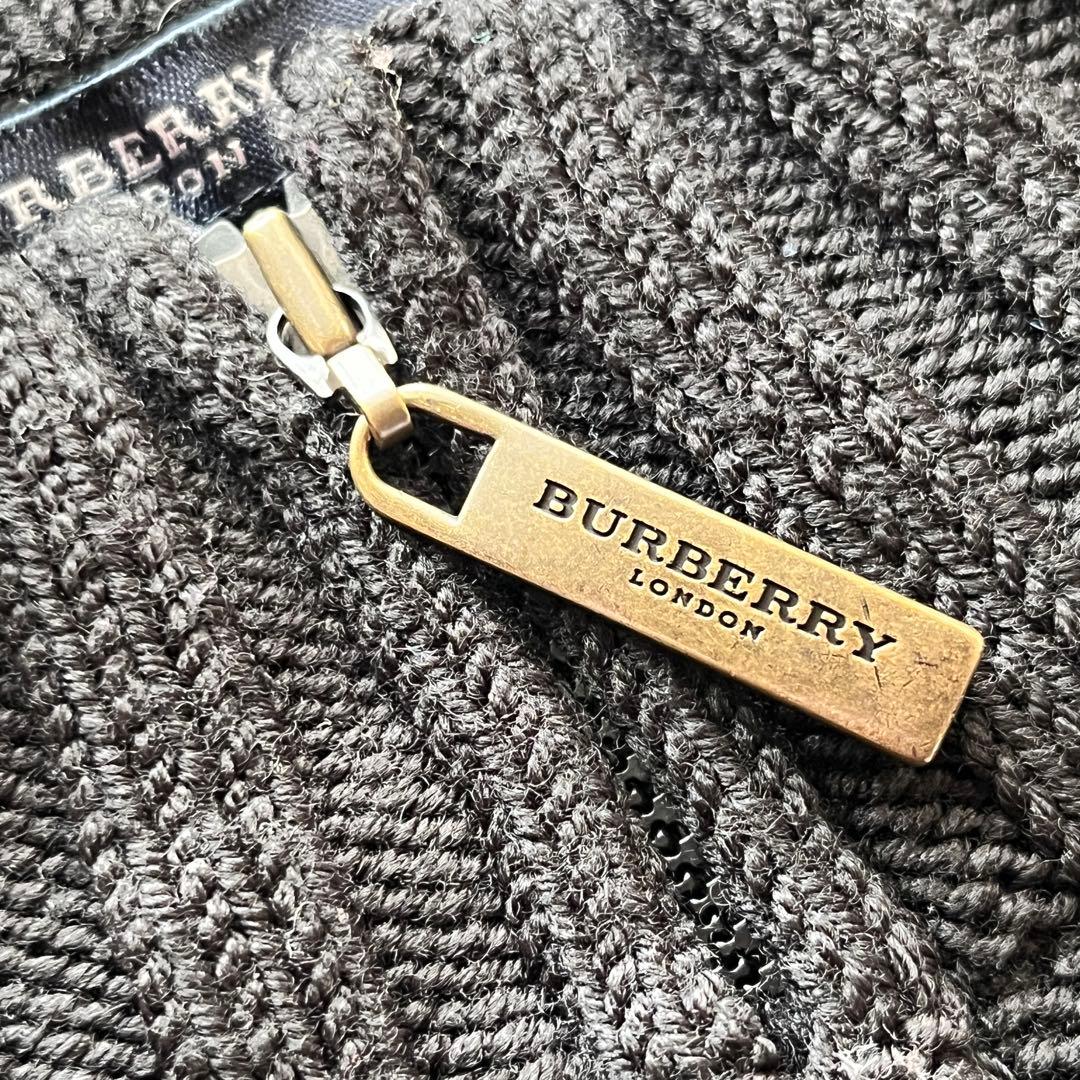 BURBERRY LONDON バーバリー ジップアップ ドライバーズニット