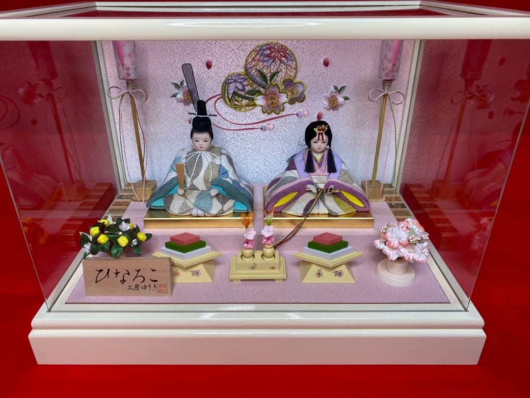 木目込み人形　アクリルケース入・ひなろこ　工房ゆうき