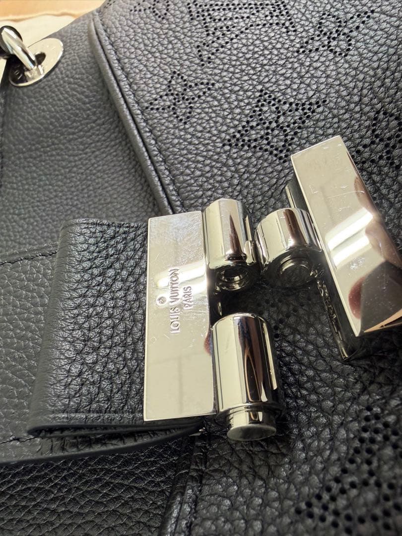 【LOUIS VUITTON】セーヴル バッグ　マヒナ ブラック