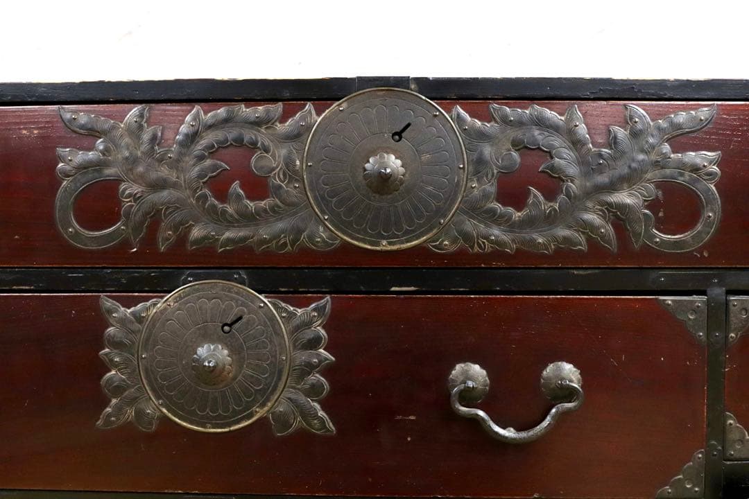 GMIS224○時代箪笥 仙台箪笥 和家具 整理箪笥 アンティーク 古道具 民