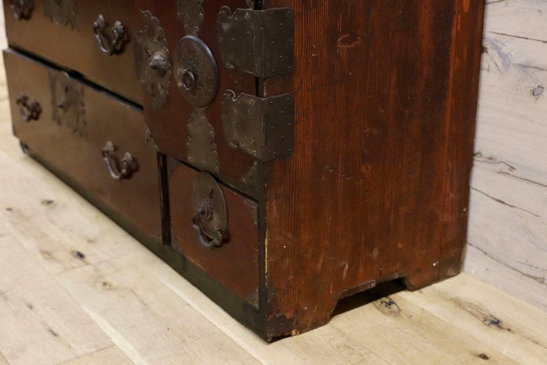 GMIS224○時代箪笥 仙台箪笥 和家具 整理箪笥 アンティーク 古道具 民