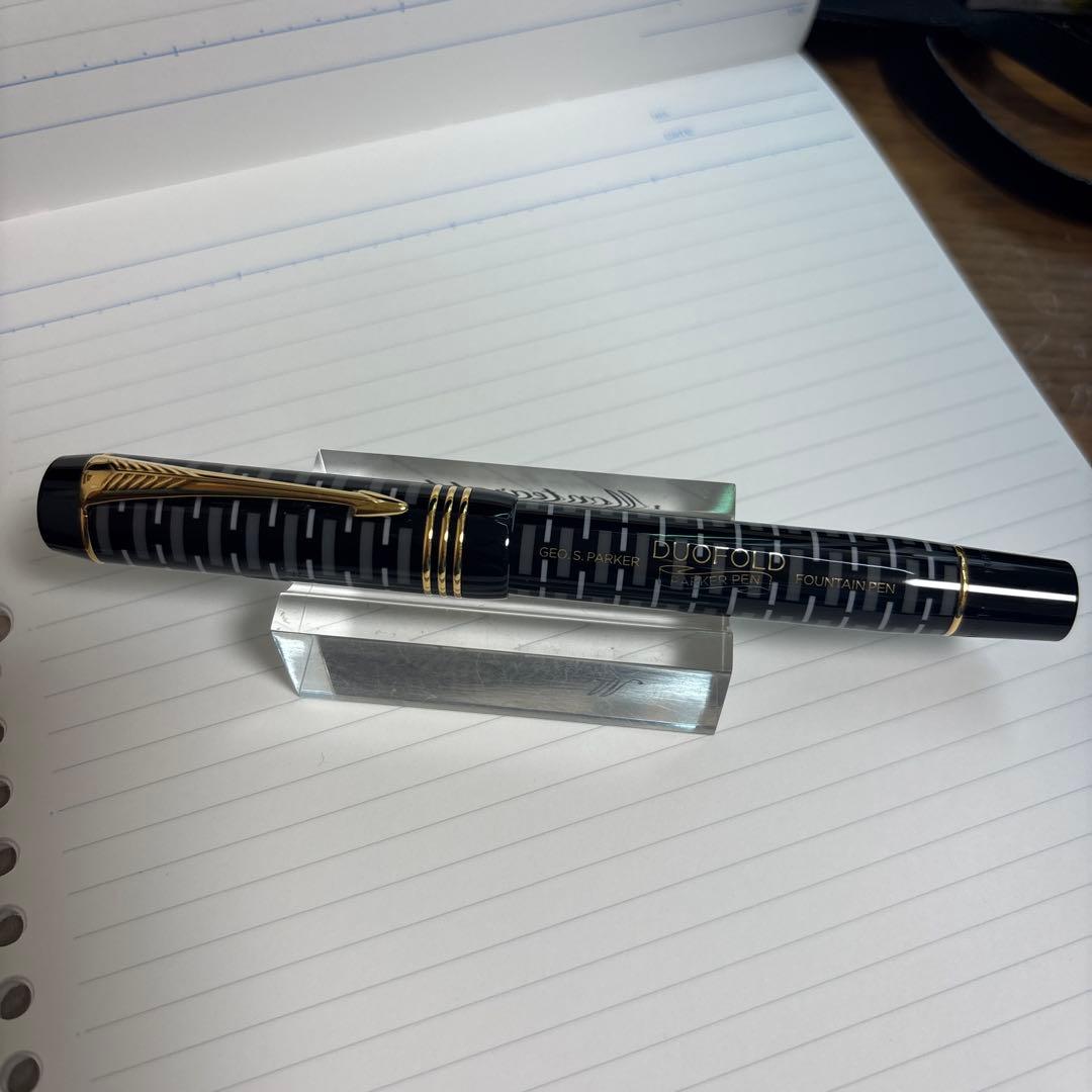 パーカー 万年筆デュオフォールド100 ブラックGT アニバーサリーエディション