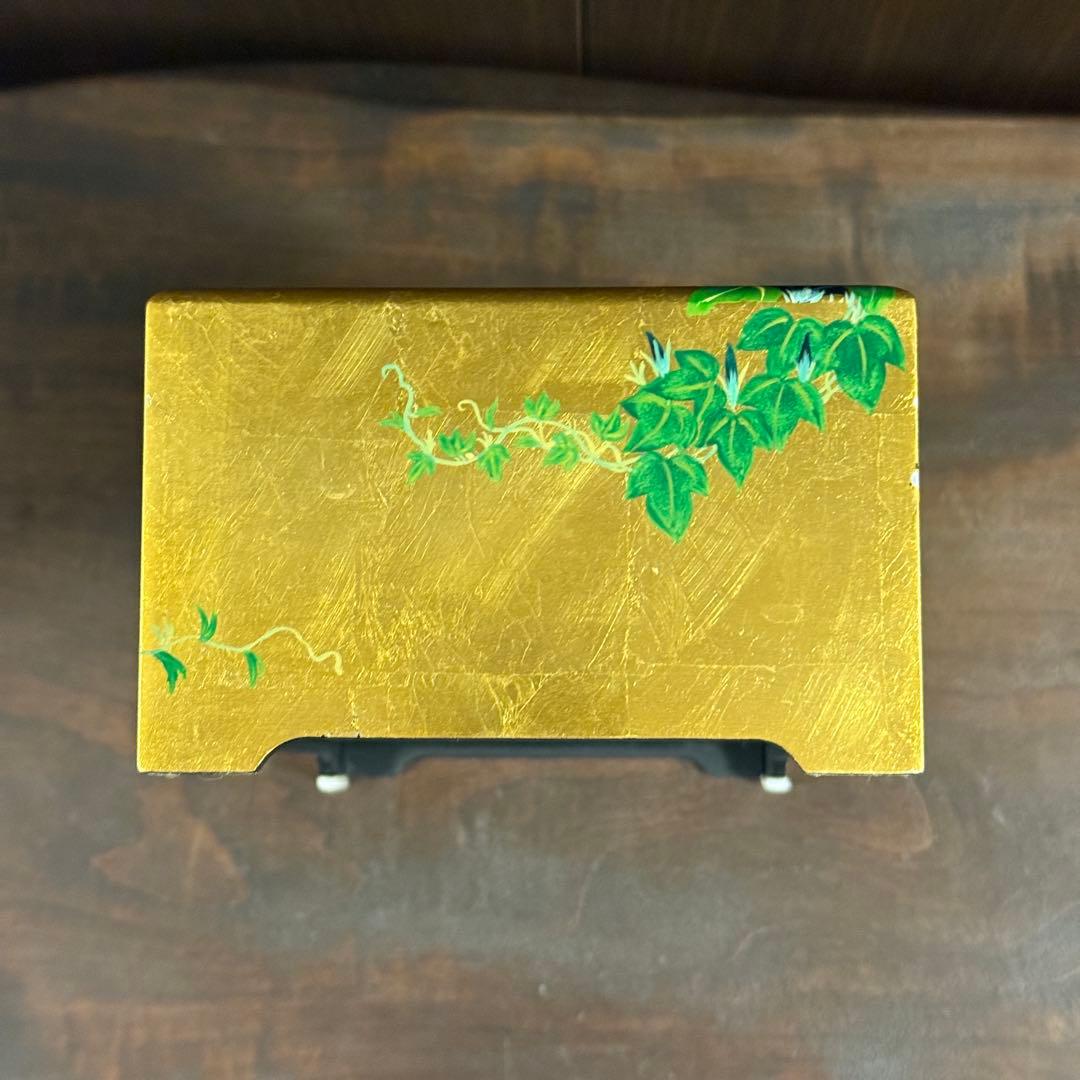 特製 漆絵ティッシュボックス　鈴木其一「朝顔」