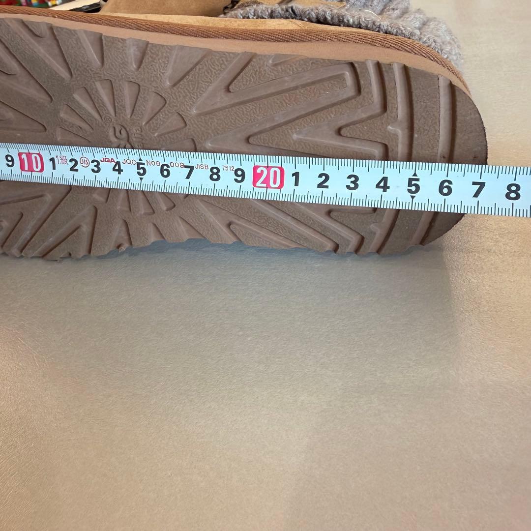 UGG ベージュ ムートンブーツ ニット折り返し