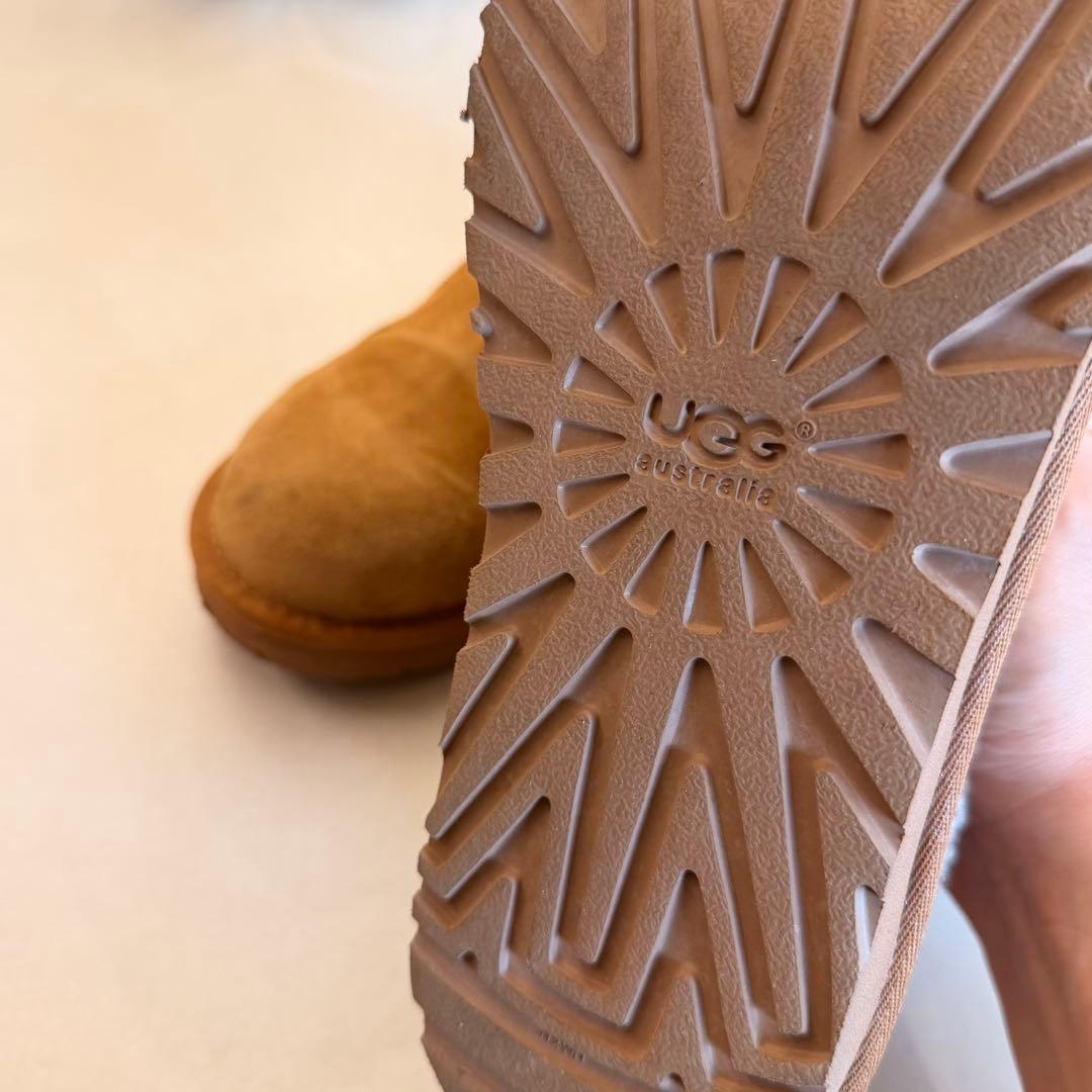 UGG ベージュ ムートンブーツ ニット折り返し