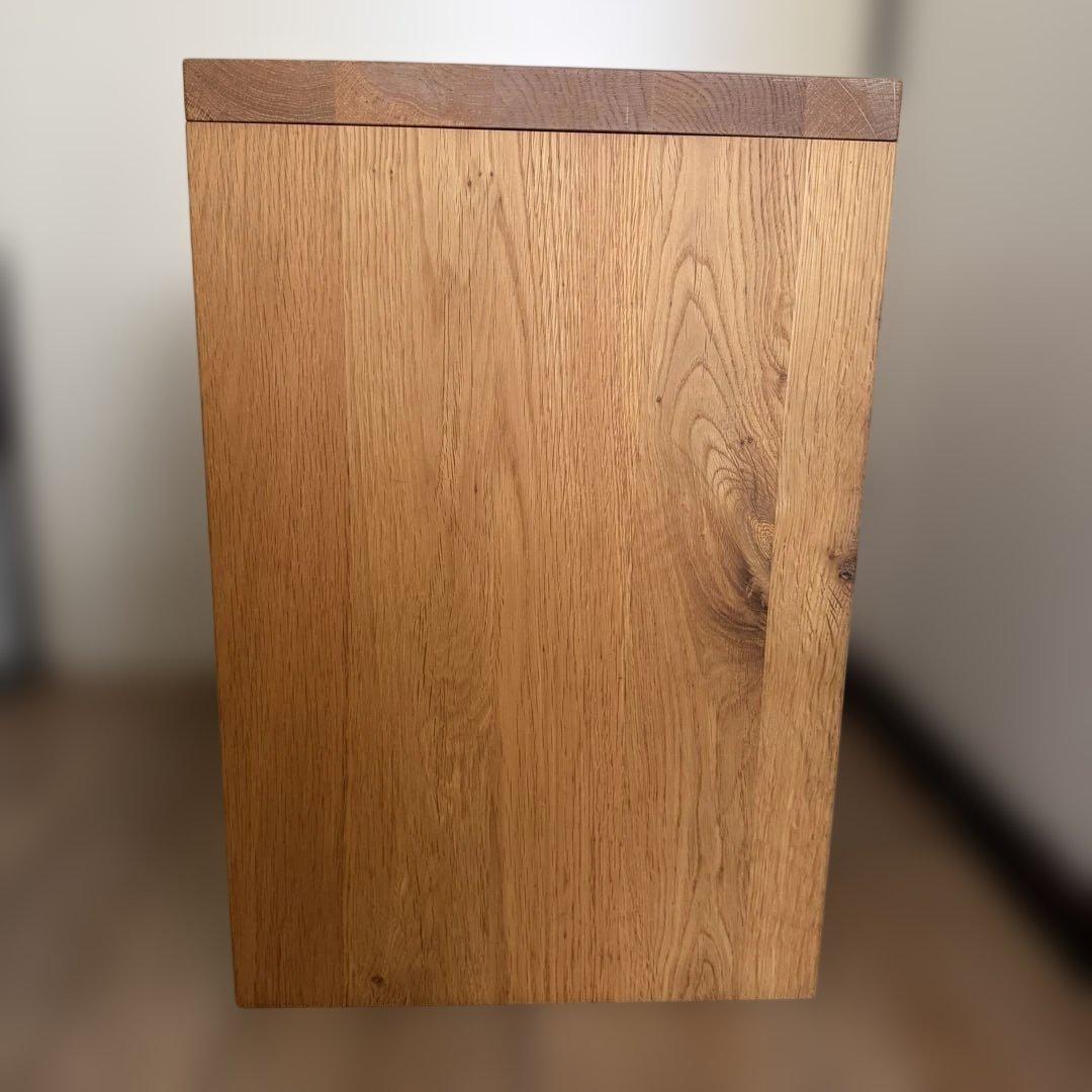 日本ベッド ナラ材 無垢材 ナイトテーブル サイドテーブル ハイランダー