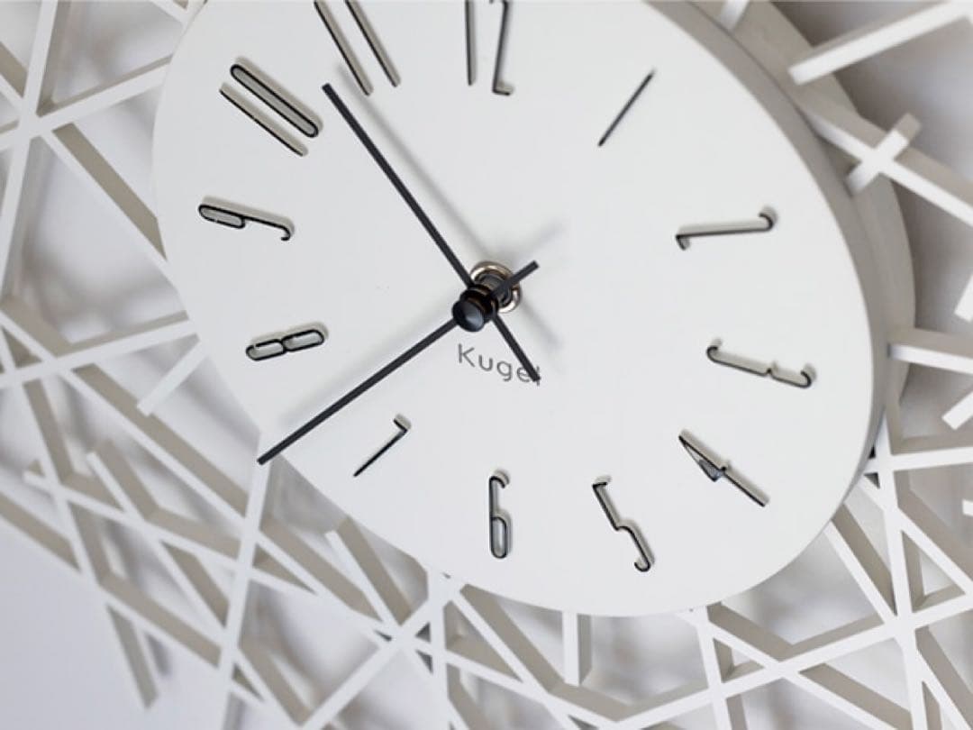 kugel モダン壁掛け時計 ホワイト