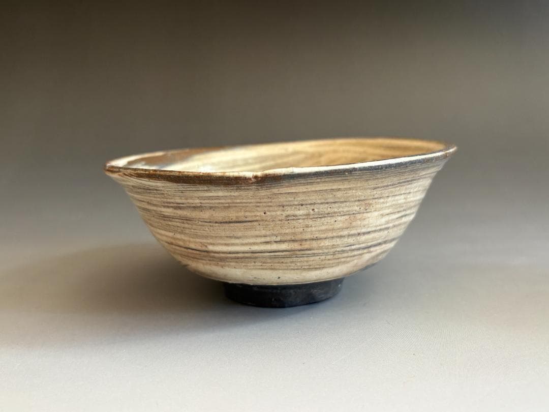 加藤芳右衛門　刷毛目茶碗　久田宗也　尋牛斎書付　銘「老浪」　茶道具　表千家