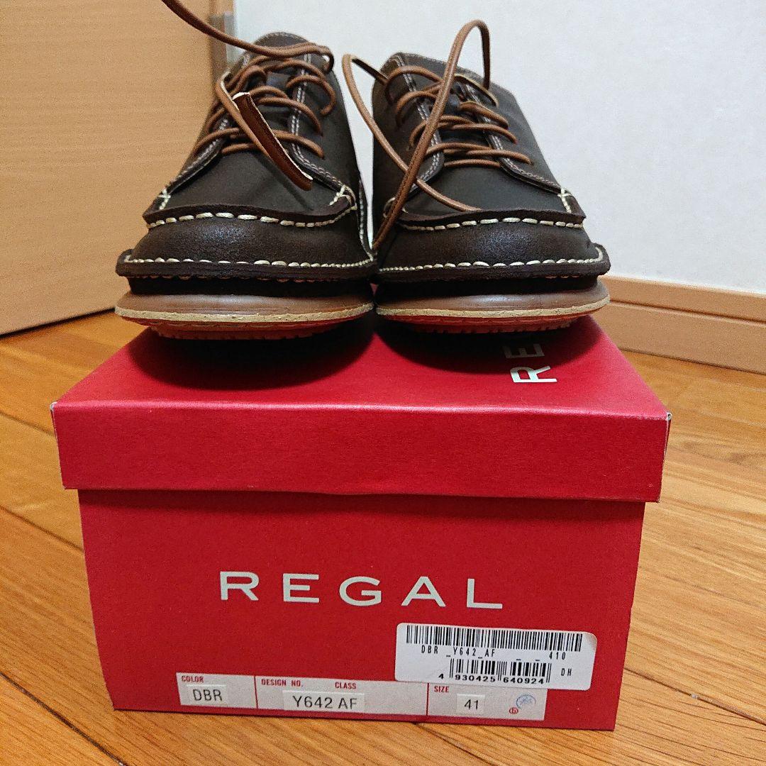 REGAL ダークブラウン モカシンシューズ Y642 AF 41