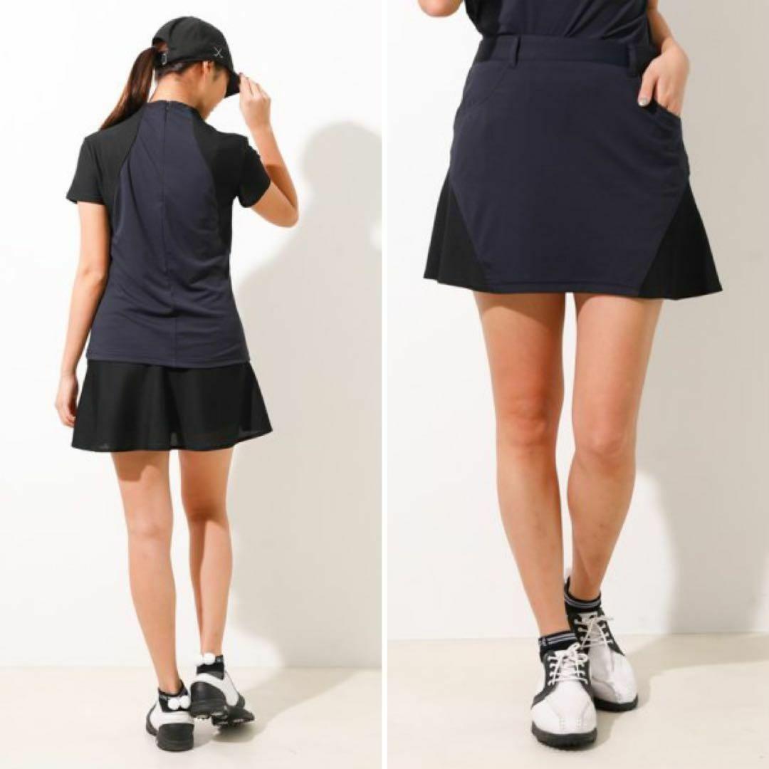 JUN&ROPE ゴルフウェア スカート インナーパンツ付き S ネイビー