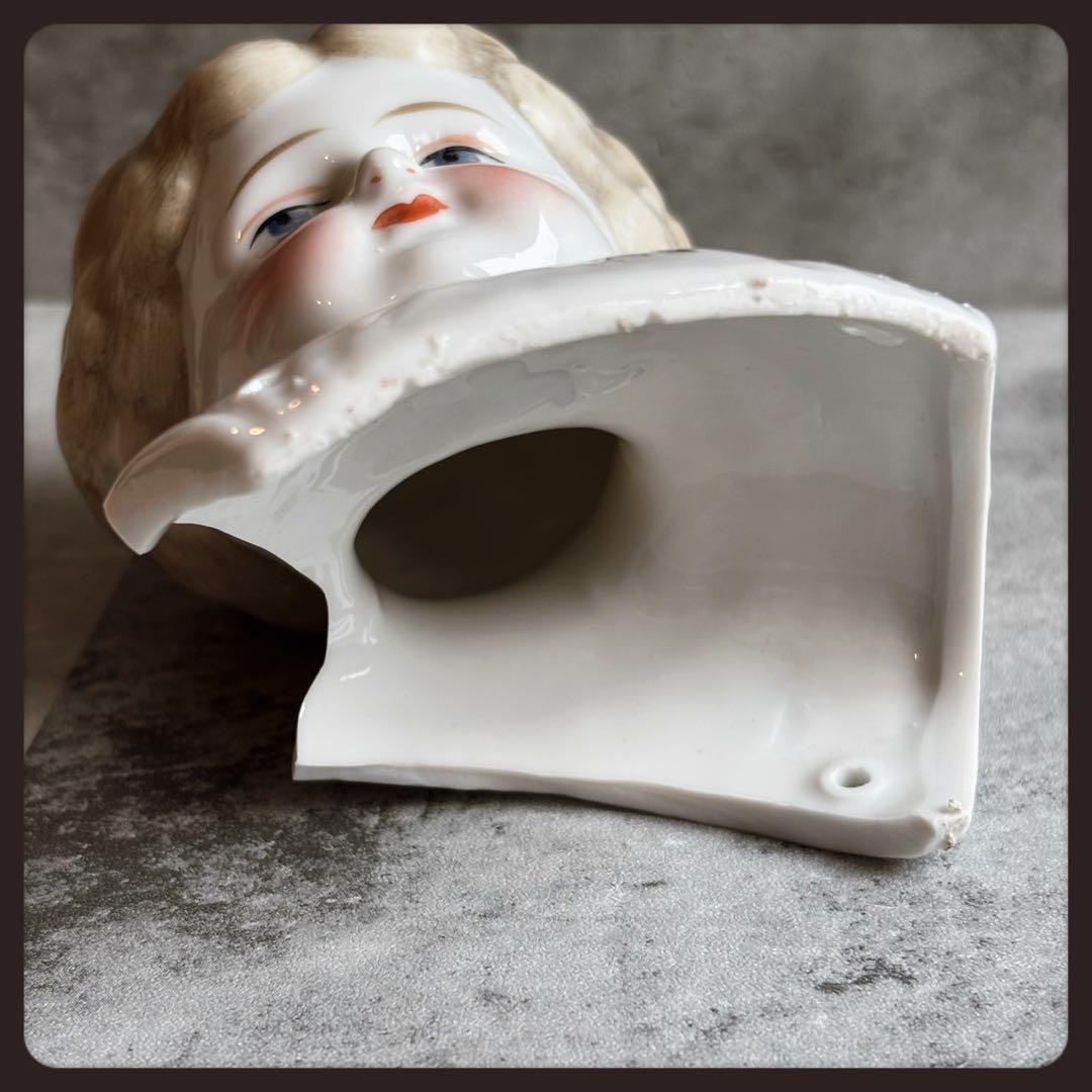 アンティーク ブロンドチャイナヘッドドール　 ヘッドパーツ ドイツ製