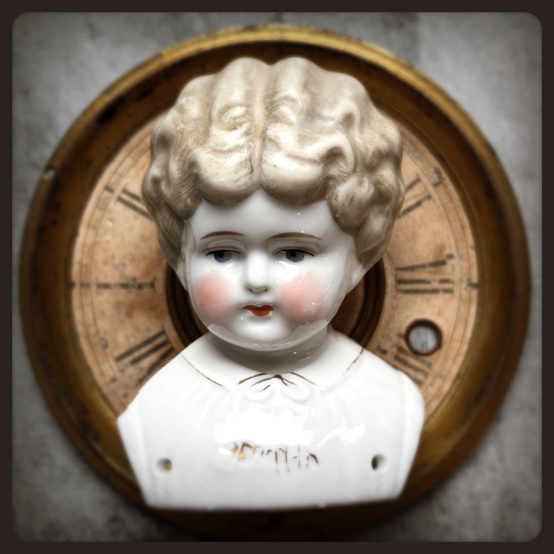アンティーク ブロンドチャイナヘッドドール　 ヘッドパーツ ドイツ製