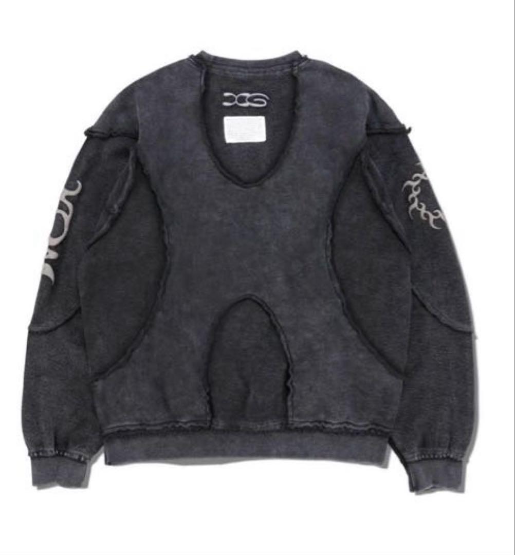トップス XGALX Chemical Wash Docking Sweatshirt