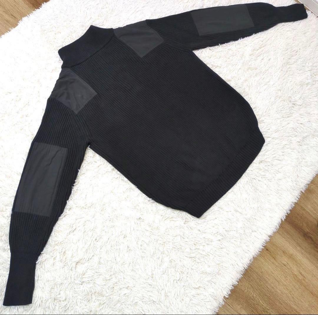 極美品 WAIPER.inc 米軍 コットンニット コマンドハーフジップセーター